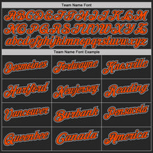 Load image into Gallery viewer, Custom Black Gray Pinstripe-Orange Performance Polo Shirt