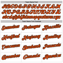 Laden Sie das Bild in den Galerie-Viewer, Custom White Black Pinstripe-Orange Performance Polo Shirt