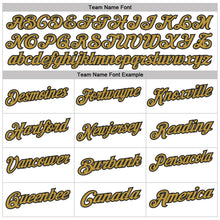 Load image into Gallery viewer, Custom White Black Pinstripe-Old Gold Performance Polo Shirt