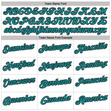 Load image into Gallery viewer, Custom White Black Pinstripe-Teal Performance Polo Shirt