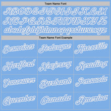 Laden Sie das Bild in den Galerie-Viewer, Custom Light Blue White Pinstripe-White Performance Polo Shirt