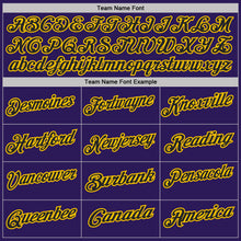 Load image into Gallery viewer, Custom Purple Black Pinstripe-Yellow Performance Polo Shirt