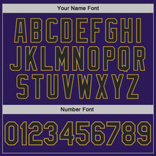 Load image into Gallery viewer, Custom Purple Black Pinstripe-Old Gold Performance Polo Shirt