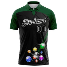 Загрузить изображение в средство просмотра галереи, Custom Black Green-White Billiard Balls Performance Polo Shirt