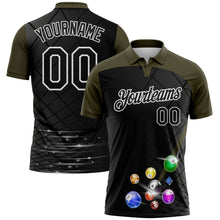 Загрузить изображение в средство просмотра галереи, Custom Black Olive-White Billiard Balls Performance Polo Shirt
