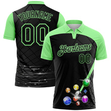 Laden Sie das Bild in den Galerie-Viewer, Custom Black-Pea Green Billiard Balls Performance Polo Shirt