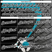 Charger l'image dans la galerie, Custom Black Teal-White Bowling Geometric Grid Performance Polo Shirt