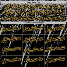 Charger l'image dans la galerie, Custom Black Gray-Old Gold Distressed Scratch Brush Stroke Performance Polo Shirt