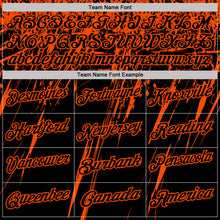 Load image into Gallery viewer, Custom Black-Orange Distressed Scratch Brush Stroke Performance Polo Shirt