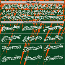 Laden Sie das Bild in den Galerie-Viewer, Custom Green Orange-White Distressed Scratch Brush Stroke Performance Polo Shirt