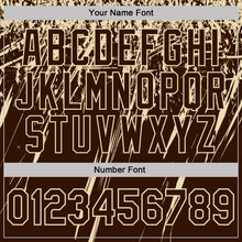 Load image into Gallery viewer, Custom Brown-Cream Distressed Scratch Brush Stroke Performance Polo Shirt