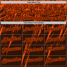 Загрузить изображение в средство просмотра галереи, Custom Brown-Orange Distressed Scratch Brush Stroke Performance Polo Shirt