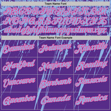 Charger l'image dans la galerie, Custom Purple Light Blue-Pink Distressed Scratch Brush Stroke Performance Polo Shirt