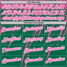 Charger l'image dans la galerie, Custom Kelly Green Pink-White Distressed Scratch Brush Stroke Performance Polo Shirt