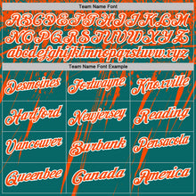 Charger l'image dans la galerie, Custom Teal Orange-White Distressed Scratch Brush Stroke Performance Polo Shirt