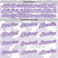 Load image into Gallery viewer, Custom White-Purple 3D Pattern Abstract Fluid Line Performance Polo Shirt