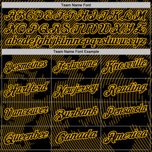 Load image into Gallery viewer, Custom Black-Gold 3D Pattern Abstract Fluid Line Performance Polo Shirt