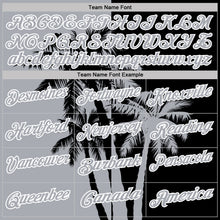 Charger l'image dans la galerie, Custom Black Gray-White Hawaii Tropical Coastal Palm Trees Performance Polo Shirt