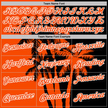 Загрузить изображение в средство просмотра галереи, Custom Black Orange-White Hawaii Tropical Coastal Palm Trees Performance Polo Shirt
