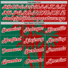 Load image into Gallery viewer, Custom Red Kelly Green-White Hawaii Tropical Coastal Palm Trees Performance Polo Shirt