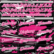 Загрузить изображение в средство просмотра галереи, Custom Black Hot Pink Gray-White 3D Pattern Abstract Fluid Marble Performance Polo Shirt