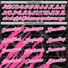 Charger l'image dans la galerie, Custom Black Pink-White Brush Stroke Splatter Liquid Swirl Performance Polo Shirt