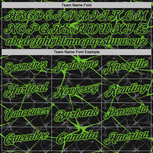 Laden Sie das Bild in den Galerie-Viewer, Custom Black-Aurora Green 3D Pattern Abstract Network Crackle Performance Polo Shirt
