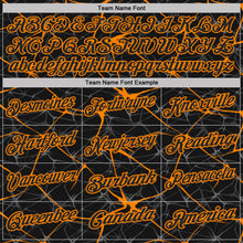 Загрузить изображение в средство просмотра галереи, Custom Black-Bay Orange 3D Pattern Abstract Network Crackle Performance Polo Shirt