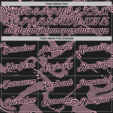 Charger l'image dans la galerie, Custom Black-Light Pink 3D Pattern Abstract Fluid Swirl Line Performance Polo Shirt