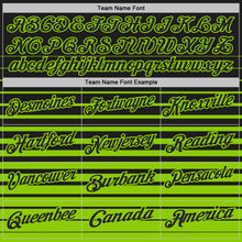 Load image into Gallery viewer, Custom Black-Neon Green Horizontal Gradient Stripe Performance Polo Shirt