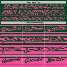 Load image into Gallery viewer, Custom Green-Pink Horizontal Gradient Stripe Performance Polo Shirt