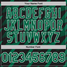Charger l'image dans la galerie, Custom Black Kelly Green-White Geometric Zigzag Shape Lightning Performance Polo Shirt