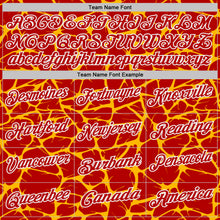 Загрузить изображение в средство просмотра галереи, Custom Red Gold-White 3D Pattern Abstract Network Crackle Performance Polo Shirt