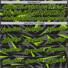 Charger l'image dans la galerie, Custom Black Steel Gray-Neon Green Cyber Mecha E-sport Geometric Shards Spike Performance Polo Shirt