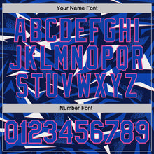 Charger l'image dans la galerie, Custom Navy Thunder Blue White-Pink Cyber Mecha E-sport Geometric Shards Spike Performance Polo Shirt