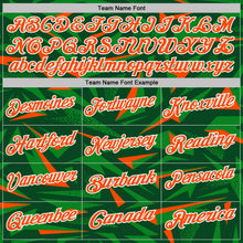 Загрузить изображение в средство просмотра галереи, Custom Green Orange Grass Green-White Cyber Mecha E-sport Geometric Shards Spike Performance Polo Shirt