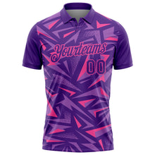 Charger l'image dans la galerie, Custom Purple Medium Purple-Pink Cyber Mecha E-sport Geometric Shards Spike Performance Polo Shirt