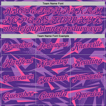 Charger l'image dans la galerie, Custom Purple Medium Purple-Pink Cyber Mecha E-sport Geometric Shards Spike Performance Polo Shirt