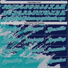 Загрузить изображение в средство просмотра галереи, Custom Navy Teal-Gray Brush Stroke Shatter Splatter Performance Polo Shirt