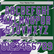 Charger l'image dans la galerie, Custom Green Purple-White Brush Stroke Shatter Splatter Performance Polo Shirt