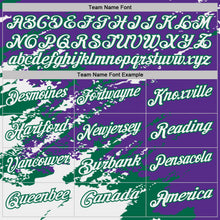 Загрузить изображение в средство просмотра галереи, Custom Purple White-Kelly Green Brush Stroke Shatter Splatter Performance Polo Shirt