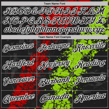 Charger l'image dans la galerie, Custom Black Red Neon Green-White Dripping Splatter Cracked Texture Performance Polo Shirt