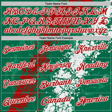 Charger l'image dans la galerie, Custom Kelly Green Red-White Dripping Splatter Cracked Texture Performance Polo Shirt