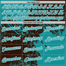 Load image into Gallery viewer, Custom Brown Teal-White Distressed Scratch Brush Stroke Performance Polo Shirt