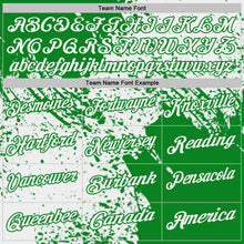 Load image into Gallery viewer, Custom White-Grass Green Distressed Scratch Brush Stroke Performance Polo Shirt