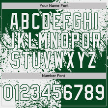 Load image into Gallery viewer, Custom White-Green Distressed Scratch Brush Stroke Performance Polo Shirt