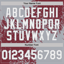 Load image into Gallery viewer, Custom Burgundy White-Gray Distressed Scratch Brush Stroke Performance Polo Shirt