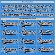 Charger l'image dans la galerie, Custom Sky Blue Brown-White Hockey Lace Neck Jersey