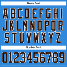 Charger l'image dans la galerie, Custom Sky Blue Brown-White Hockey Lace Neck Jersey