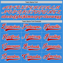 Charger l'image dans la galerie, Custom Sky Blue Red-White Hockey Lace Neck Jersey